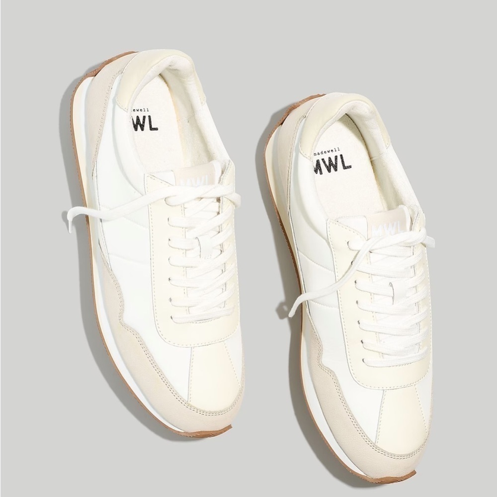 Madewell league sneakers washed nubuck leather